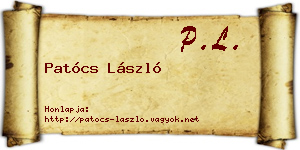 Patócs László névjegykártya