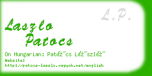 laszlo patocs business card